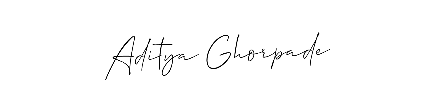 Also we have Aditya Ghorpade name is the best signature style. Create professional handwritten signature collection using Allison_Script autograph style. Aditya Ghorpade signature style 2 images and pictures png