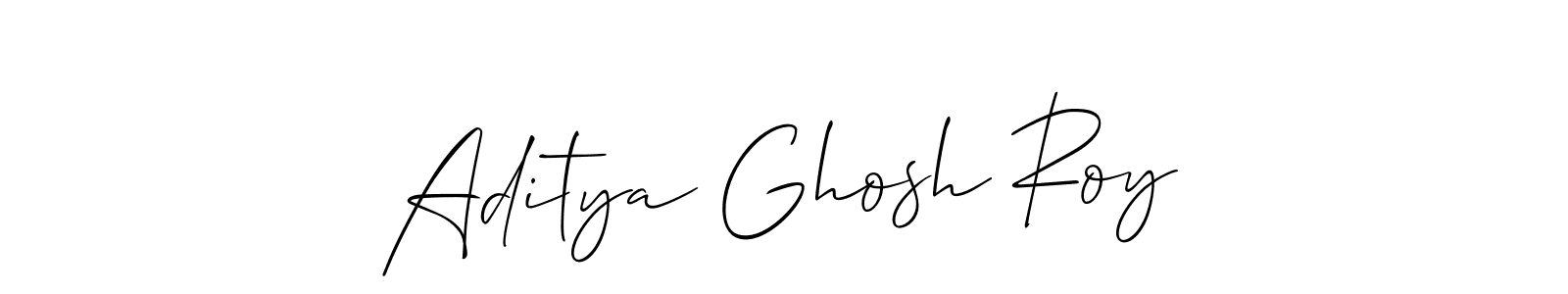 You should practise on your own different ways (Allison_Script) to write your name (Aditya Ghosh Roy) in signature. don't let someone else do it for you. Aditya Ghosh Roy signature style 2 images and pictures png