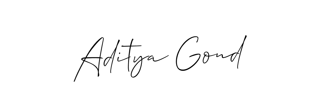 How to make Aditya Gond name signature. Use Allison_Script style for creating short signs online. This is the latest handwritten sign. Aditya Gond signature style 2 images and pictures png