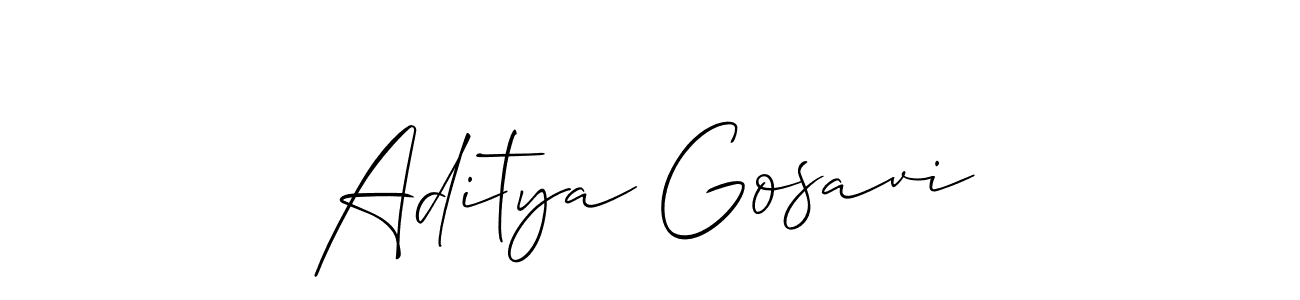 Also You can easily find your signature by using the search form. We will create Aditya Gosavi name handwritten signature images for you free of cost using Allison_Script sign style. Aditya Gosavi signature style 2 images and pictures png