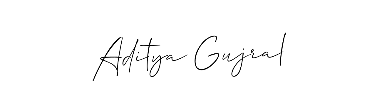 This is the best signature style for the Aditya Gujral name. Also you like these signature font (Allison_Script). Mix name signature. Aditya Gujral signature style 2 images and pictures png