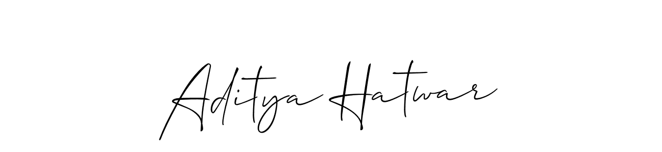 Make a short Aditya Hatwar signature style. Manage your documents anywhere anytime using Allison_Script. Create and add eSignatures, submit forms, share and send files easily. Aditya Hatwar signature style 2 images and pictures png
