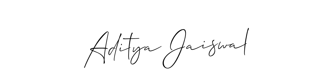 Design your own signature with our free online signature maker. With this signature software, you can create a handwritten (Allison_Script) signature for name Aditya Jaiswal. Aditya Jaiswal signature style 2 images and pictures png