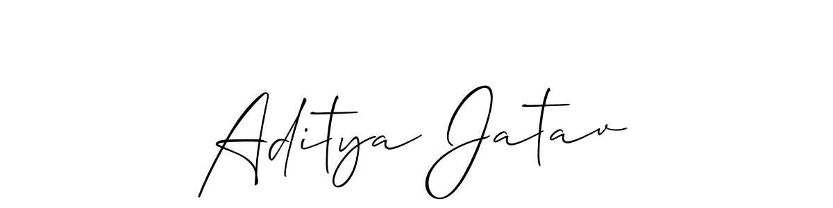 Also You can easily find your signature by using the search form. We will create Aditya Jatav name handwritten signature images for you free of cost using Allison_Script sign style. Aditya Jatav signature style 2 images and pictures png