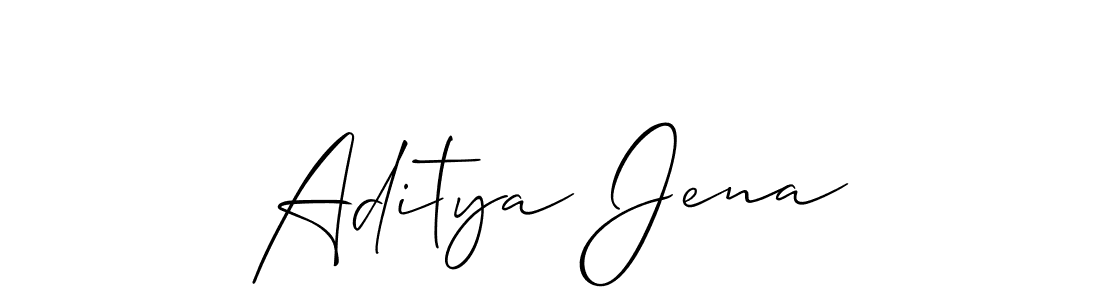 Allison_Script is a professional signature style that is perfect for those who want to add a touch of class to their signature. It is also a great choice for those who want to make their signature more unique. Get Aditya Jena name to fancy signature for free. Aditya Jena signature style 2 images and pictures png