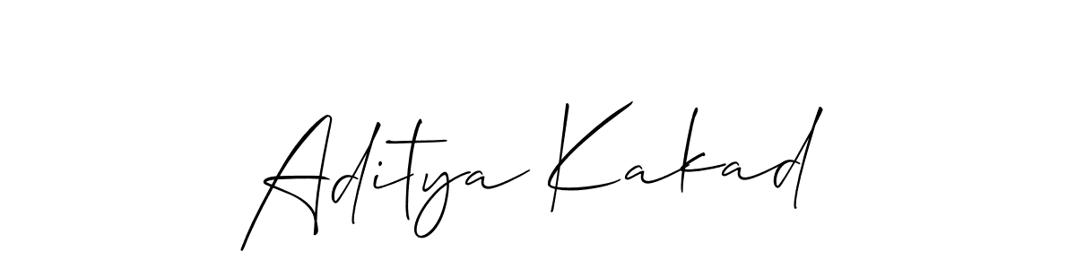 Make a beautiful signature design for name Aditya Kakad. With this signature (Allison_Script) style, you can create a handwritten signature for free. Aditya Kakad signature style 2 images and pictures png