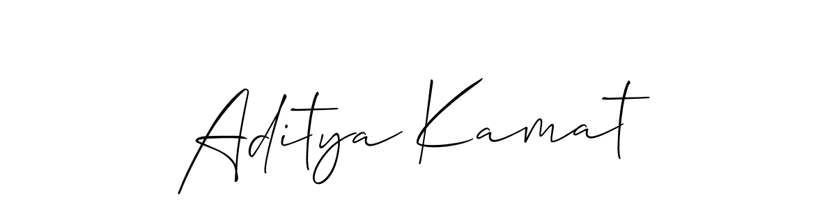 How to make Aditya Kamat signature? Allison_Script is a professional autograph style. Create handwritten signature for Aditya Kamat name. Aditya Kamat signature style 2 images and pictures png