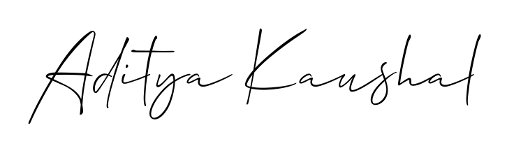 Download transparent PNG signature for name Aditya Kaushal styled with Allison_Script font. Ready to paste directly into PDF and Word agreements. Aditya Kaushal signature style 2 images and pictures png