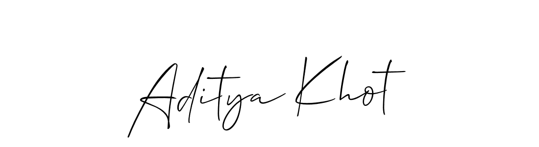 Make a short Aditya Khot signature style. Manage your documents anywhere anytime using Allison_Script. Create and add eSignatures, submit forms, share and send files easily. Aditya Khot signature style 2 images and pictures png