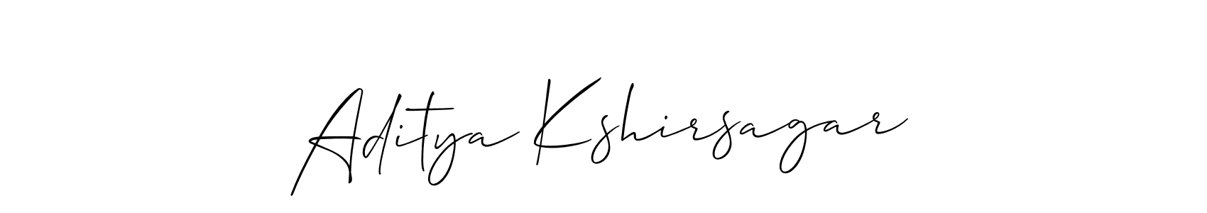 How to make Aditya Kshirsagar signature? Allison_Script is a professional autograph style. Create handwritten signature for Aditya Kshirsagar name. Aditya Kshirsagar signature style 2 images and pictures png