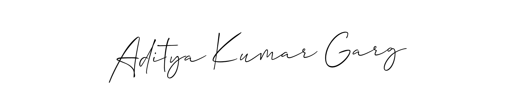 if you are searching for the best signature style for your name Aditya Kumar Garg. so please give up your signature search. here we have designed multiple signature styles  using Allison_Script. Aditya Kumar Garg signature style 2 images and pictures png