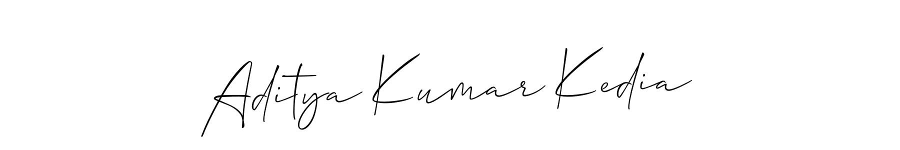 Also You can easily find your signature by using the search form. We will create Aditya Kumar Kedia name handwritten signature images for you free of cost using Allison_Script sign style. Aditya Kumar Kedia signature style 2 images and pictures png