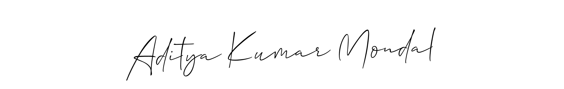 Similarly Allison_Script is the best handwritten signature design. Signature creator online .You can use it as an online autograph creator for name Aditya Kumar Mondal. Aditya Kumar Mondal signature style 2 images and pictures png