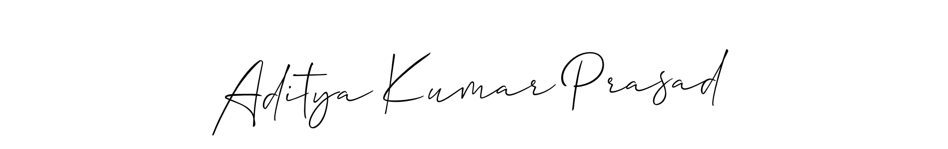 if you are searching for the best signature style for your name Aditya Kumar Prasad. so please give up your signature search. here we have designed multiple signature styles  using Allison_Script. Aditya Kumar Prasad signature style 2 images and pictures png