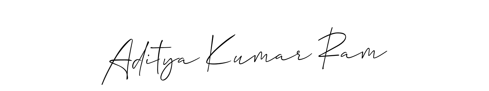 Aditya Kumar Ram stylish signature style. Best Handwritten Sign (Allison_Script) for my name. Handwritten Signature Collection Ideas for my name Aditya Kumar Ram. Aditya Kumar Ram signature style 2 images and pictures png