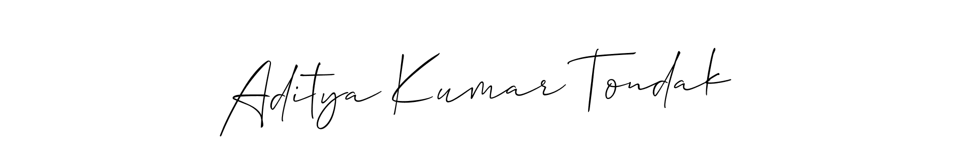 You can use this online signature creator to create a handwritten signature for the name Aditya Kumar Tondak. This is the best online autograph maker. Aditya Kumar Tondak signature style 2 images and pictures png