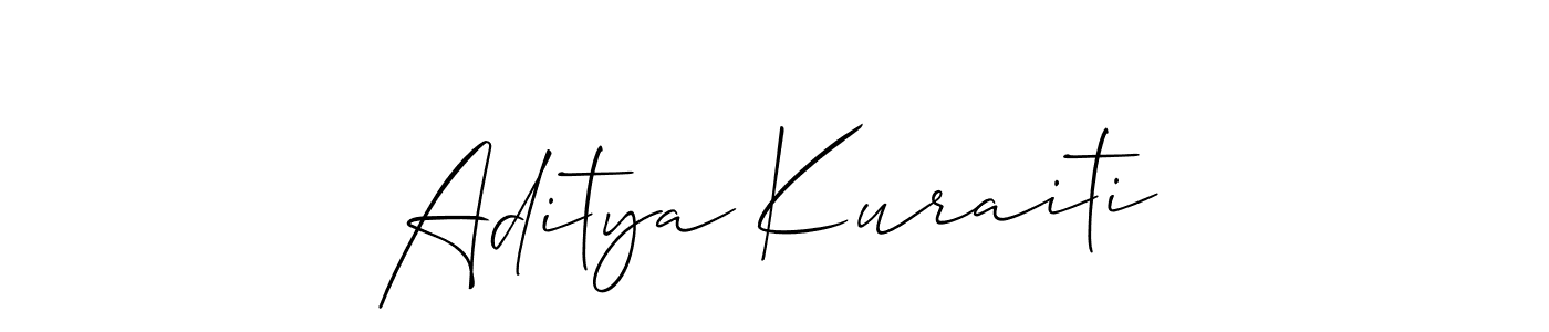 How to make Aditya Kuraiti signature? Allison_Script is a professional autograph style. Create handwritten signature for Aditya Kuraiti name. Aditya Kuraiti signature style 2 images and pictures png