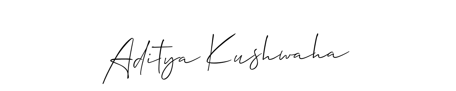 How to make Aditya Kushwaha signature? Allison_Script is a professional autograph style. Create handwritten signature for Aditya Kushwaha name. Aditya Kushwaha signature style 2 images and pictures png