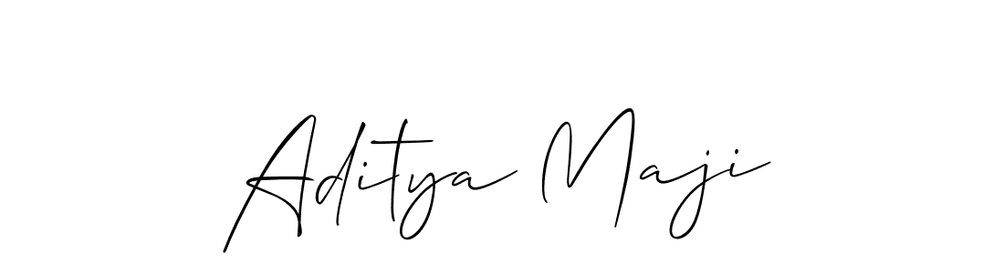 Create a beautiful signature design for name Aditya Maji. With this signature (Allison_Script) fonts, you can make a handwritten signature for free. Aditya Maji signature style 2 images and pictures png