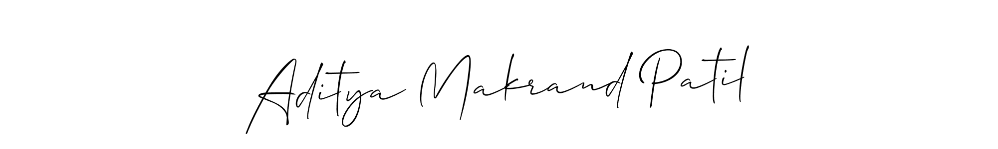 if you are searching for the best signature style for your name Aditya Makrand Patil. so please give up your signature search. here we have designed multiple signature styles  using Allison_Script. Aditya Makrand Patil signature style 2 images and pictures png