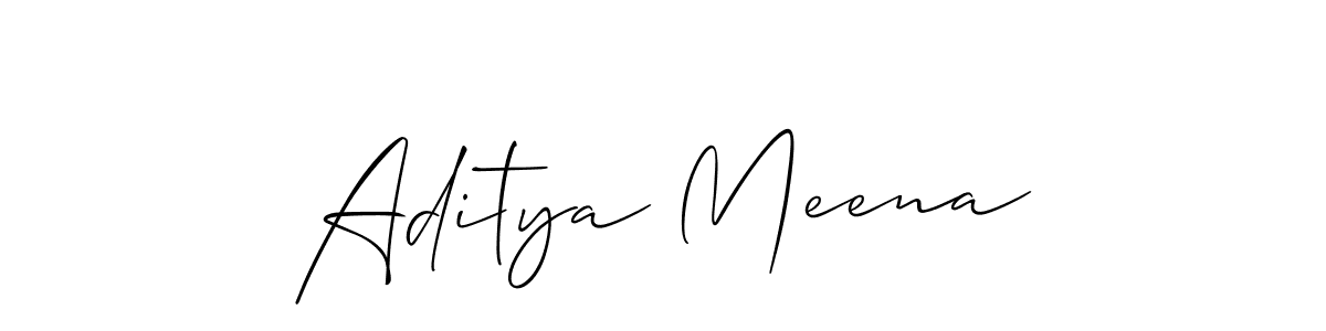 Similarly Allison_Script is the best handwritten signature design. Signature creator online .You can use it as an online autograph creator for name Aditya Meena. Aditya Meena signature style 2 images and pictures png