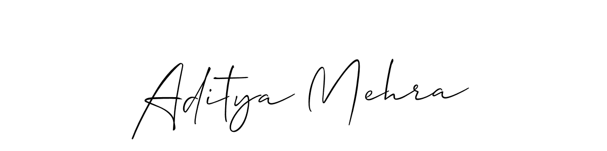 Also we have Aditya Mehra name is the best signature style. Create professional handwritten signature collection using Allison_Script autograph style. Aditya Mehra signature style 2 images and pictures png