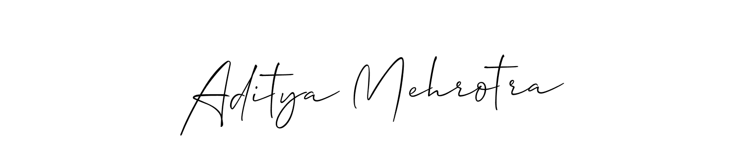 Also we have Aditya Mehrotra name is the best signature style. Create professional handwritten signature collection using Allison_Script autograph style. Aditya Mehrotra signature style 2 images and pictures png