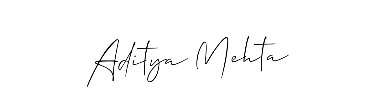 Use a signature maker to create a handwritten signature online. With this signature software, you can design (Allison_Script) your own signature for name Aditya Mehta. Aditya Mehta signature style 2 images and pictures png