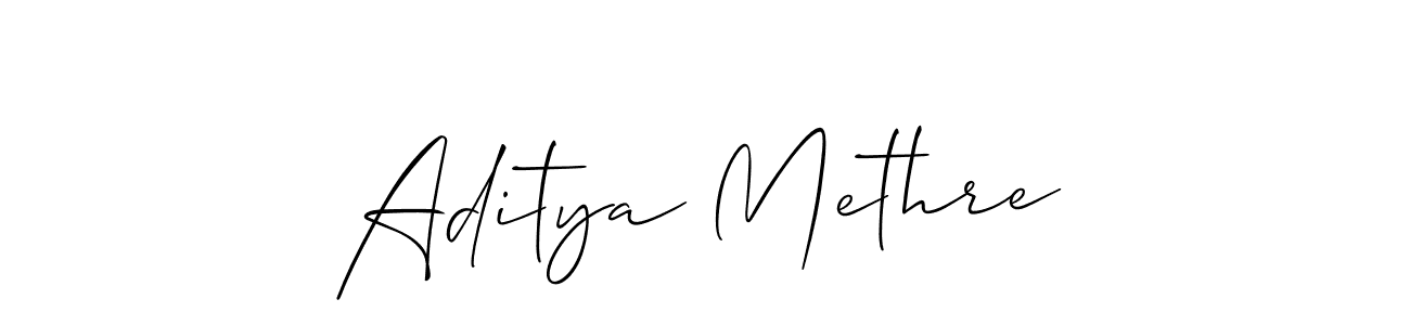 Make a beautiful signature design for name Aditya Methre. With this signature (Allison_Script) style, you can create a handwritten signature for free. Aditya Methre signature style 2 images and pictures png