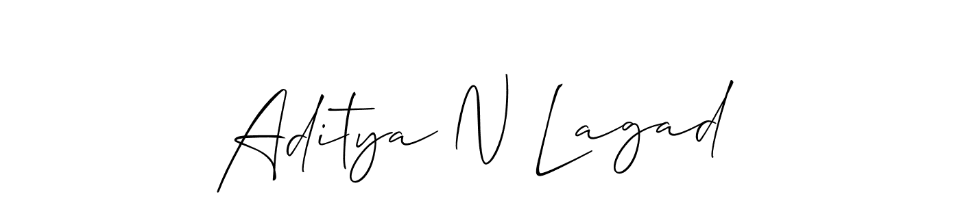 Also You can easily find your signature by using the search form. We will create Aditya N Lagad name handwritten signature images for you free of cost using Allison_Script sign style. Aditya N Lagad signature style 2 images and pictures png