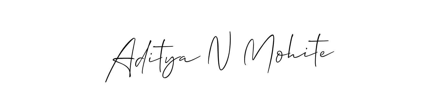 It looks lik you need a new signature style for name Aditya N Mohite. Design unique handwritten (Allison_Script) signature with our free signature maker in just a few clicks. Aditya N Mohite signature style 2 images and pictures png