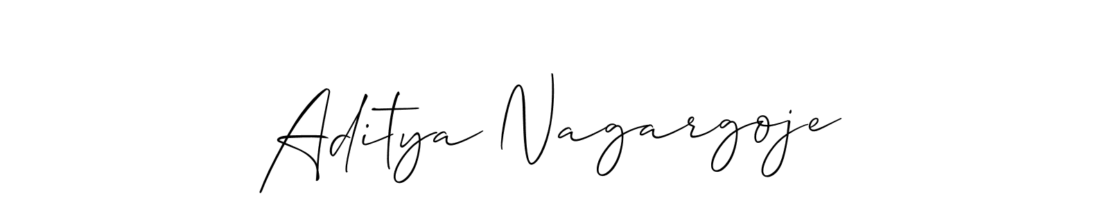 Also we have Aditya Nagargoje name is the best signature style. Create professional handwritten signature collection using Allison_Script autograph style. Aditya Nagargoje signature style 2 images and pictures png