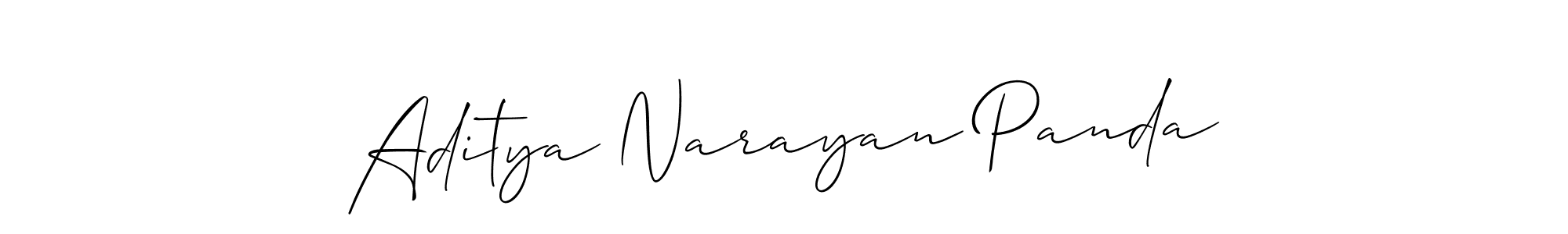 Allison_Script is a professional signature style that is perfect for those who want to add a touch of class to their signature. It is also a great choice for those who want to make their signature more unique. Get Aditya Narayan Panda name to fancy signature for free. Aditya Narayan Panda signature style 2 images and pictures png