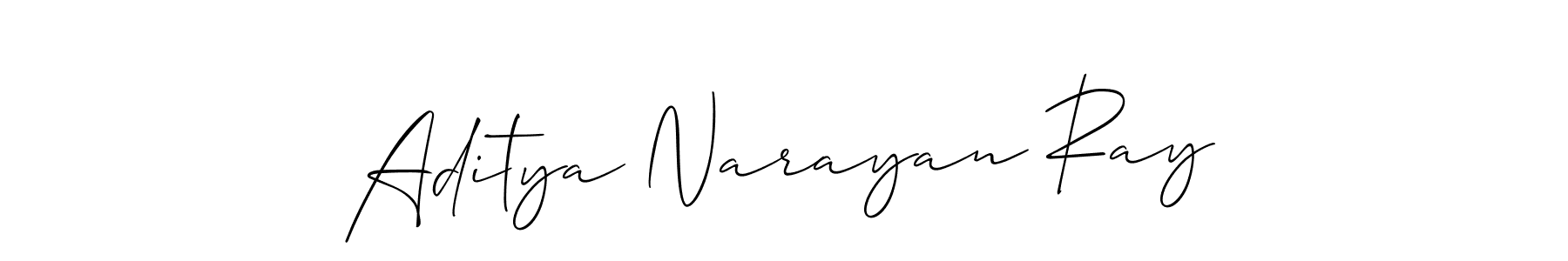 How to make Aditya Narayan Ray name signature. Use Allison_Script style for creating short signs online. This is the latest handwritten sign. Aditya Narayan Ray signature style 2 images and pictures png
