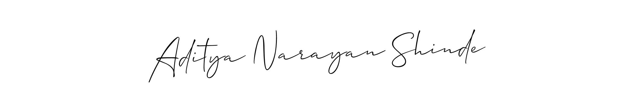 Also we have Aditya Narayan Shinde name is the best signature style. Create professional handwritten signature collection using Allison_Script autograph style. Aditya Narayan Shinde signature style 2 images and pictures png