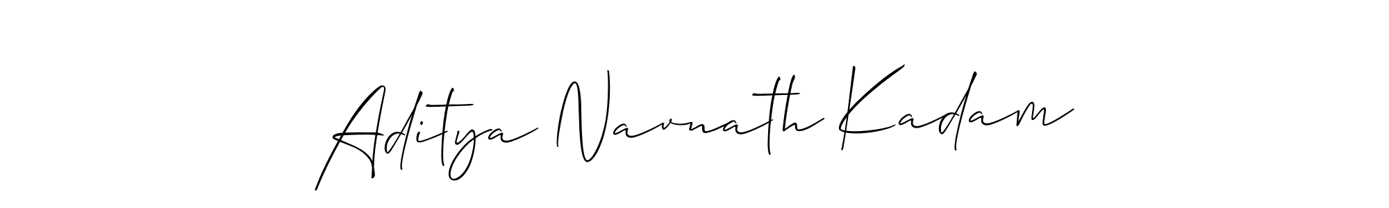 Aditya Navnath Kadam stylish signature style. Best Handwritten Sign (Allison_Script) for my name. Handwritten Signature Collection Ideas for my name Aditya Navnath Kadam. Aditya Navnath Kadam signature style 2 images and pictures png