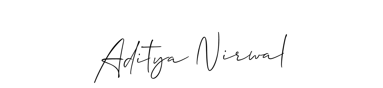 Allison_Script is a professional signature style that is perfect for those who want to add a touch of class to their signature. It is also a great choice for those who want to make their signature more unique. Get Aditya Nirwal name to fancy signature for free. Aditya Nirwal signature style 2 images and pictures png
