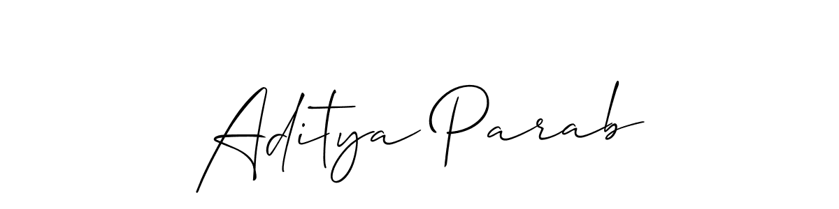 Aditya Parab stylish signature style. Best Handwritten Sign (Allison_Script) for my name. Handwritten Signature Collection Ideas for my name Aditya Parab. Aditya Parab signature style 2 images and pictures png