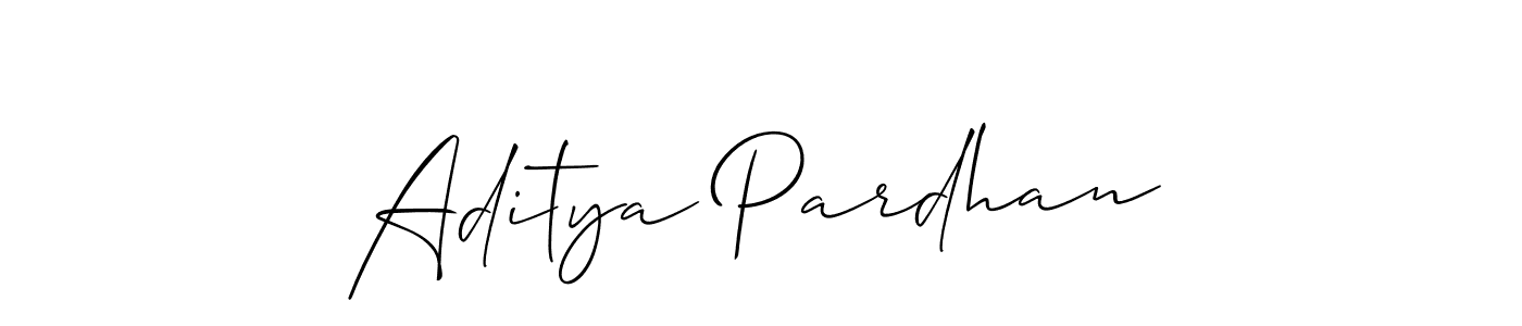 You should practise on your own different ways (Allison_Script) to write your name (Aditya Pardhan) in signature. don't let someone else do it for you. Aditya Pardhan signature style 2 images and pictures png