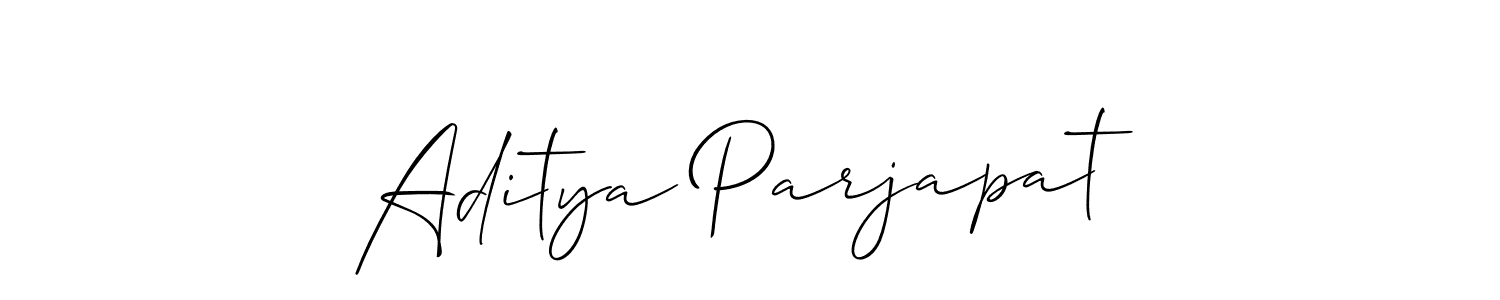 Similarly Allison_Script is the best handwritten signature design. Signature creator online .You can use it as an online autograph creator for name Aditya Parjapat. Aditya Parjapat signature style 2 images and pictures png