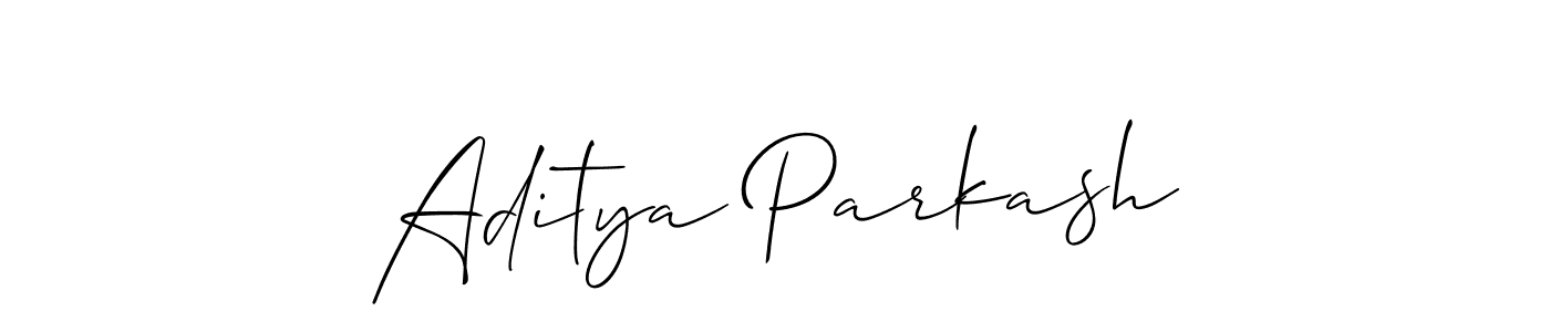 How to make Aditya Parkash name signature. Use Allison_Script style for creating short signs online. This is the latest handwritten sign. Aditya Parkash signature style 2 images and pictures png