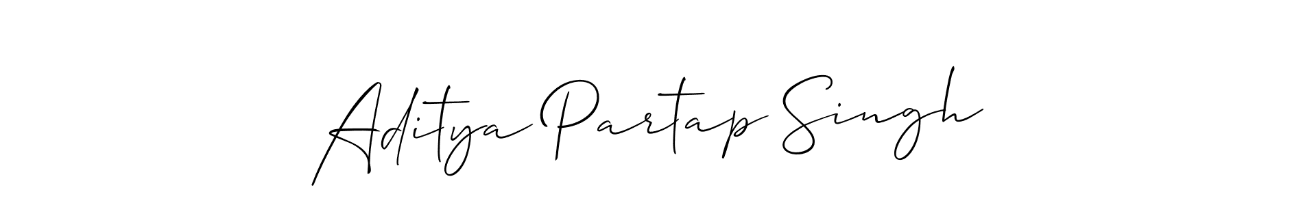 Use a signature maker to create a handwritten signature online. With this signature software, you can design (Allison_Script) your own signature for name Aditya Partap Singh. Aditya Partap Singh signature style 2 images and pictures png