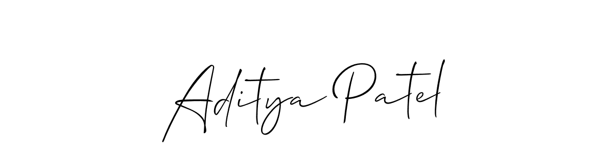 Use a signature maker to create a handwritten signature online. With this signature software, you can design (Allison_Script) your own signature for name Aditya Patel. Aditya Patel signature style 2 images and pictures png