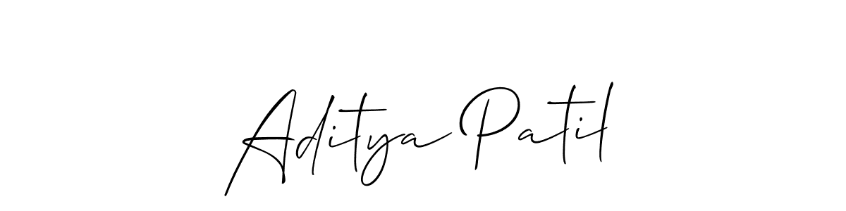 Also we have Aditya Patil name is the best signature style. Create professional handwritten signature collection using Allison_Script autograph style. Aditya Patil signature style 2 images and pictures png