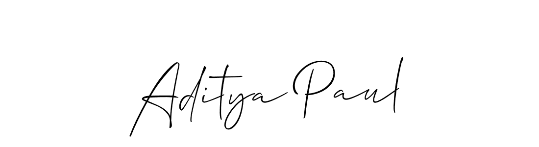 Design your own signature with our free online signature maker. With this signature software, you can create a handwritten (Allison_Script) signature for name Aditya Paul. Aditya Paul signature style 2 images and pictures png