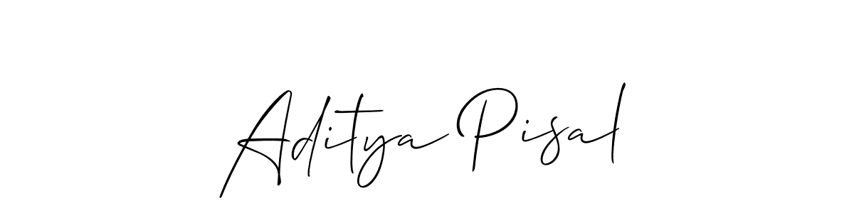 It looks lik you need a new signature style for name Aditya Pisal. Design unique handwritten (Allison_Script) signature with our free signature maker in just a few clicks. Aditya Pisal signature style 2 images and pictures png