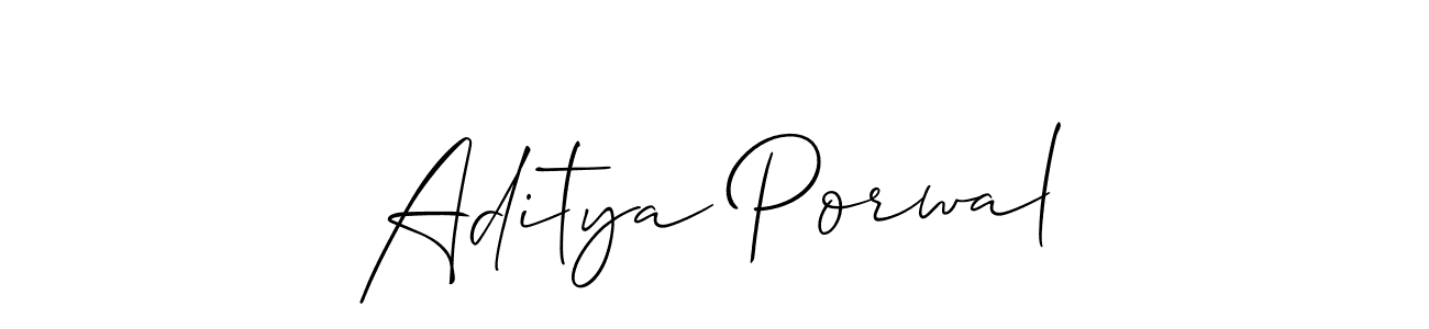 Also we have Aditya Porwal name is the best signature style. Create professional handwritten signature collection using Allison_Script autograph style. Aditya Porwal signature style 2 images and pictures png