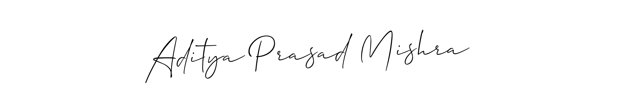 How to make Aditya Prasad Mishra name signature. Use Allison_Script style for creating short signs online. This is the latest handwritten sign. Aditya Prasad Mishra signature style 2 images and pictures png