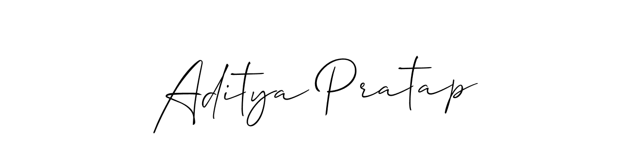 How to make Aditya Pratap name signature. Use Allison_Script style for creating short signs online. This is the latest handwritten sign. Aditya Pratap signature style 2 images and pictures png