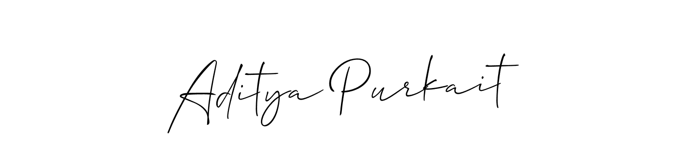 Make a beautiful signature design for name Aditya Purkait. With this signature (Allison_Script) style, you can create a handwritten signature for free. Aditya Purkait signature style 2 images and pictures png